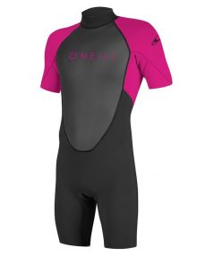 O'Neill Youth Reactor II 2mm Short Sleeve Spring Wetsuit Pink