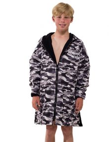 WHITE WATER PRO KIDS BLACK CAMO WITH BLACK COTTON TERRY LINING