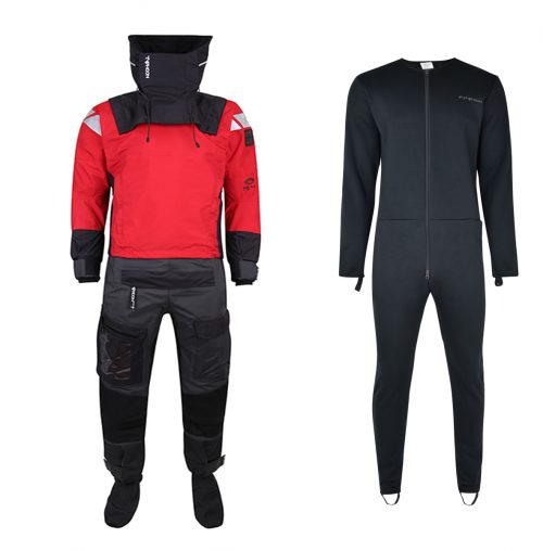 Typhoon PS440 HINGE ENTRY Drysuit RED - with Lightweight Undersuit