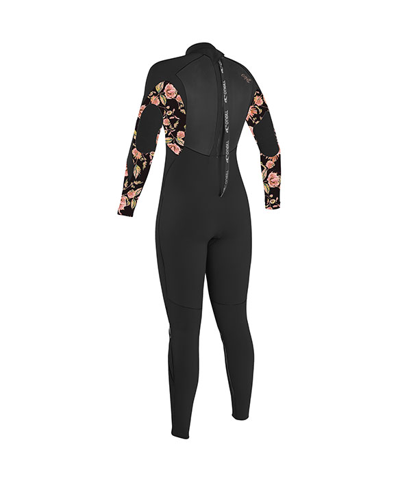 oneill-girls-epic-5-4-back-zip-wetsuit-black-floral
