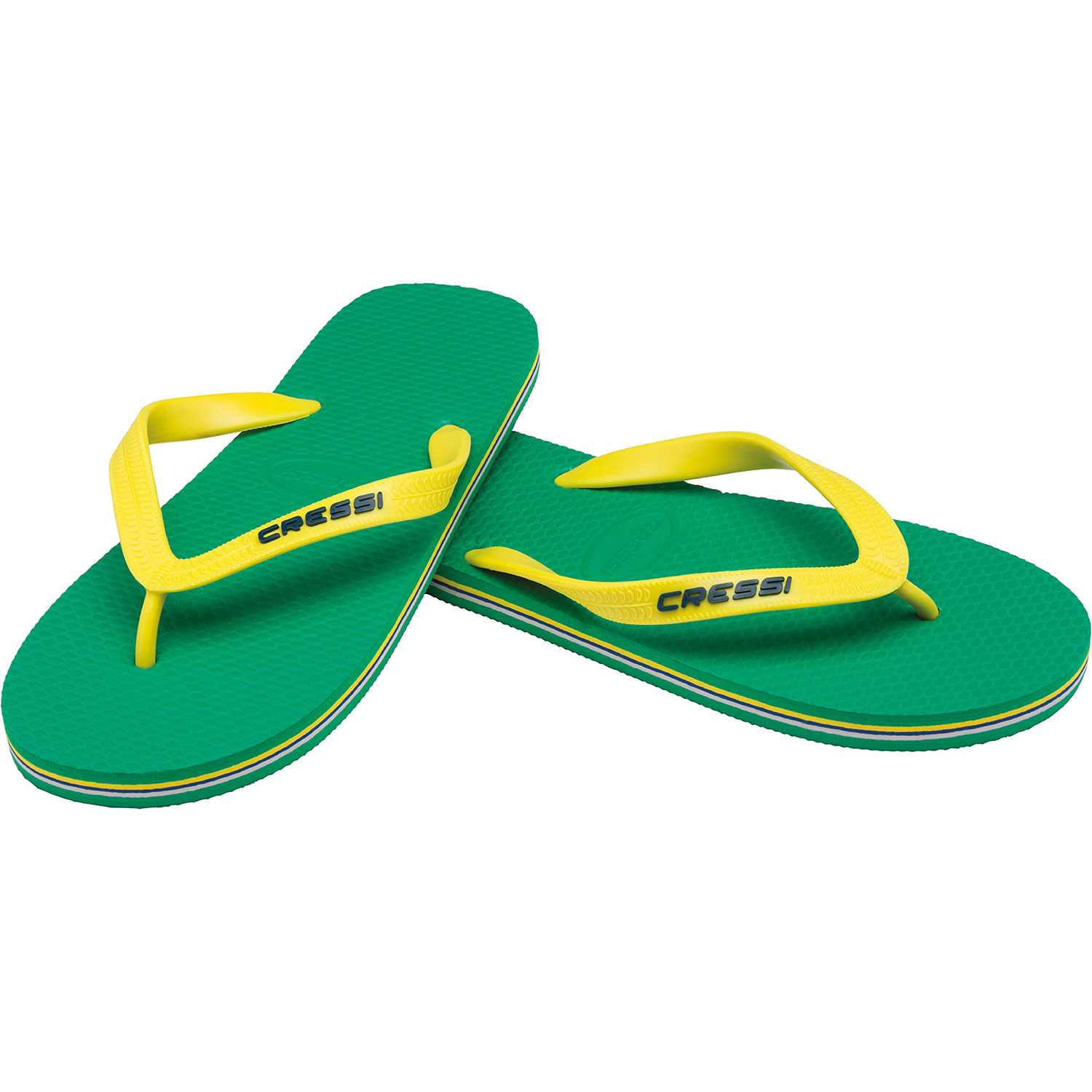 Cressi Beach Adult/Junior Unisex Flip Flops Green/Yellow
