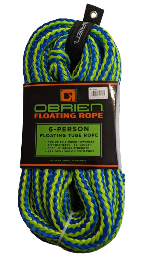 O'Brien 2 Person Floating Tube Rope Blue/White