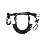 Cressi Coiled Lanyard with Split Ring and Snap