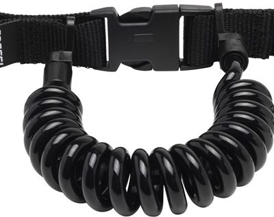 Cressi Coiled Lanyard with Split Ring and Snap