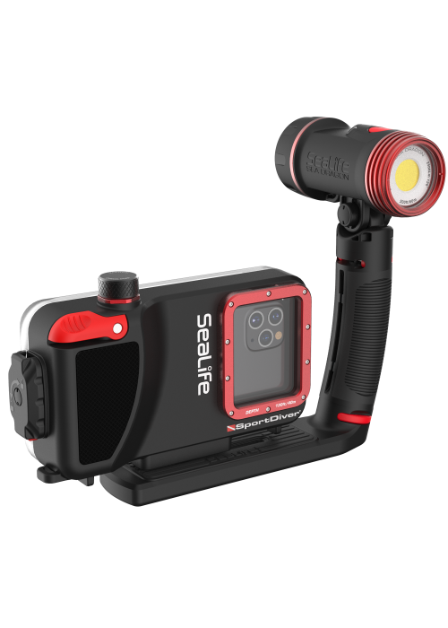 2500F Set SeaLife Sea Dragon 2500F Photo-Video Dive Light with Tray and Grip - Image 1