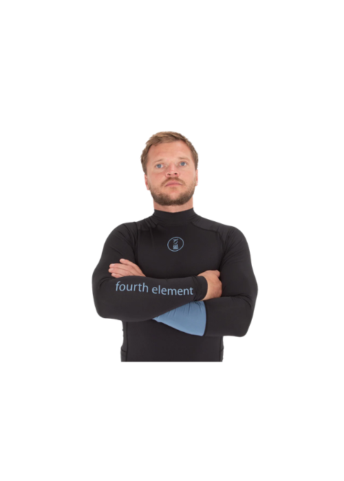 1 Men's Classic Fit L/S Hydro-T - Black/Ocean Blue - Image 1