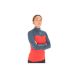Women's Classic Fit L/S Hydro-T - Lava/Deep Blue