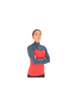 Women's Classic Fit L/S Hydro-T - Lava/Deep Blue