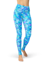 SpaceFish Army Womens Leggings - Turtle Tie Dye